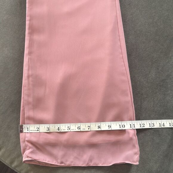 Pink Chiffon Layered Formal Two-Piece Pant Suit Set Mother of Bride Size 10 NEW - Picture 15 of 15